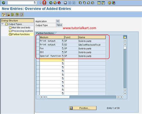 SD-EDI. . Condition record table for output type in sap